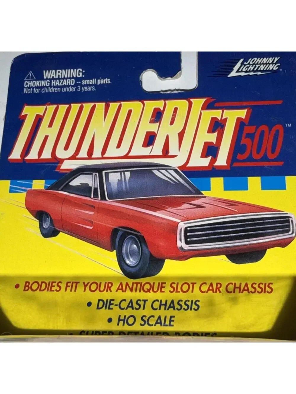 Johnny Lightning Thunderjet 500 Hot Pink Mustang Convertible Pull Back Racing